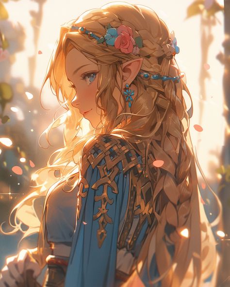 Fanart inspired by Princess Zelda Princess Zelda Fanart, Link Zelda Art, Princess Zelda Art, Legend Of Zelda Tattoos, Zelda Wedding, Zelda Drawing, Zelda Fanart, Legend Of Zelda Characters, Elven Princess