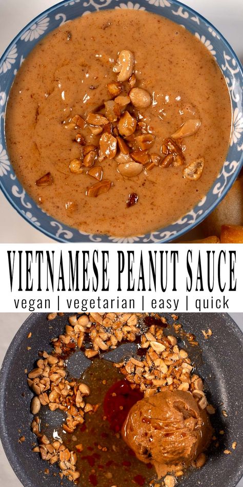 Vegan Vietnamese Recipes, Meat Spring Rolls, Spring Roll Recipes, Vietnamese Peanut Sauce, Spring Roll Peanut Sauce, Vegan Vietnamese, Easy Vietnamese Recipes, Spring Roll Sauce, Vegetarian Spring Rolls