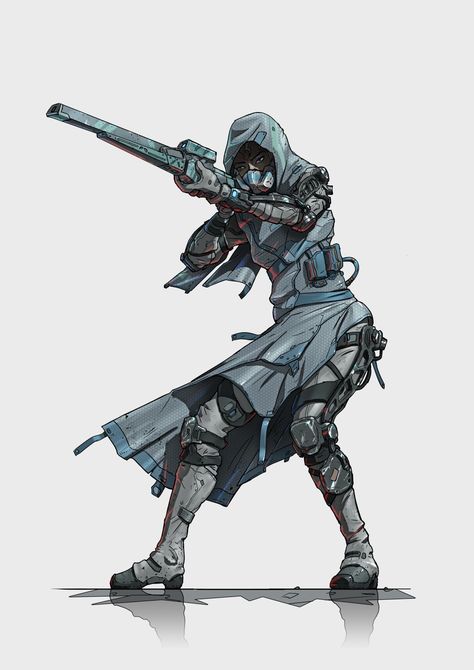 Sci Fi Operative, Ci Fi Character, Sci Fi Technician, Sci Fi Spy Character Design, Scifi Scientist Character Design, Sci Fi Scavenger, Sci Fi Assassin Concept Art, Sci Fi Gunslinger, Sci Fi Robot Soldiers