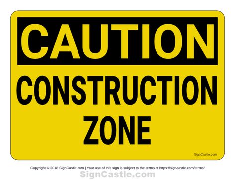 Free printable "Construction Zone" caution sign. Download it at https://signcastle.com/download/construction-zone-caution-sign/ Printable Construction Party Signs Free, Printable Construction Signs Free, Construction Signs Printable Free, Tufting Patterns, Construction Zone Signs, Construction Props, Construction Dramatic Play, Construction Signs Printable, Construction Site Safety