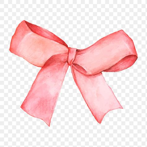 Pink Bow Transparent Background, Bow Transparent Background, Bow Png Transparent, Bow Watercolor, Pink Ribbon Png, Ribbon Illustration, Promotional Packaging, Ribbon Dance, Bow Drawing