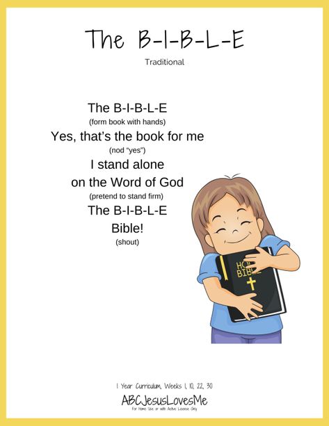 1 Year Bible Song Cards | ABCJesusLovesMe Sunday School Songs For Preschoolers, Bible Songs For Preschoolers, Christian Preschool Songs, Sunday School Songs For Kids, Preschool Bible Songs, Bible Stories For Preschoolers, Grad Songs, Bible School Songs, Kids Church Songs