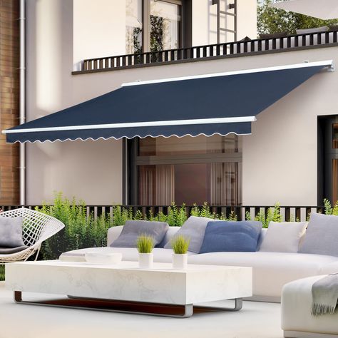 Patios, Canopy Balcony, Deck Canopy, Retractable Awning, Patio Awning, Window Door, Awning, Balcony, Navy Blue