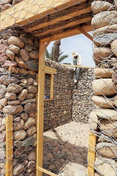 Earthship Design, Cob House Plans, Building A Stone Wall, Gabion Stone, Eco Construction, Earth Sheltered Homes, Stone Cabin, Stone Exterior Houses, Case In Pietra