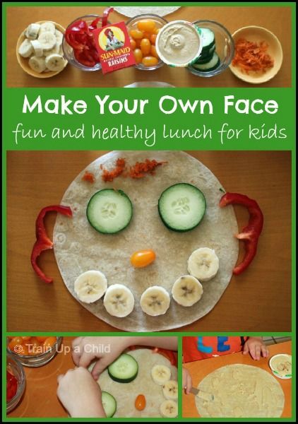 All About Me Edible Face - Healthy Lunch or Snack that kids can make themselves.  Great creative and eat a well balanced meal at the same time. Healthy Food Activities, Nutrition Activities, Nutrition Sportive, Food Activities, Sport Nutrition, Train Up A Child, Kids Training, Fun Snacks For Kids, All About Me