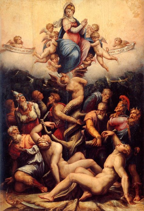 Florence, Blessed Mother, Tumblr, Giorgio Vasari, The Immaculate Conception, Immaculate Conception, Adam And Eve, European Art, Art Appreciation