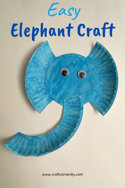 My kids love elephants and they love books with elephant characters.  They loved this elephant kids craft. #elephantcraft #kidscraft #craftforkids Jungle Crafts For Preschoolers, Activities With Paper Plates, E Is For Craft, E Is For Elephant Craft, Horton Hears A Who Craft, Paper Plate Elephant, E For Elephant, Kids Craft Corner, E Is For Elephant