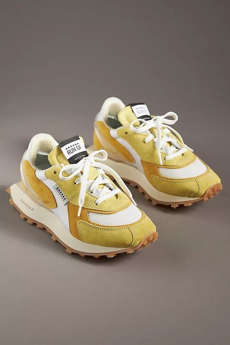 Women's Shoes | Unique Women's Shoes | Anthropologie Mens Sneakers Fashion Outfits, Summer Outfits With Sneakers, Fashion Tennis Shoes, Coffee Outfit, Futuristic Shoes, Sports Wear Fashion, Woman Sneakers, Athleisure Sneakers, Yellow Sneakers