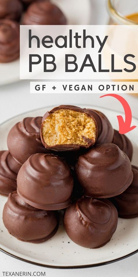 Pb Balls, Healthy Peanut Butter Balls, Peanut Butter Protein Balls, Snack Sani, Peanut Butter Balls Recipe, Easy Diet, Healthy Sweet Snacks, Protein Balls, Peanut Butter Protein