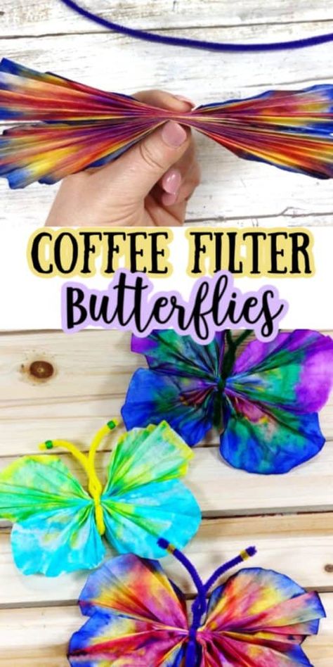 Animal Themed Arts And Crafts, Coffee Filter Butterflies, Diy – Velikonoce, Stylish Backpack, Make Coffee, Spring Fun, Spring Crafts For Kids, Christian Easter, Daycare Crafts