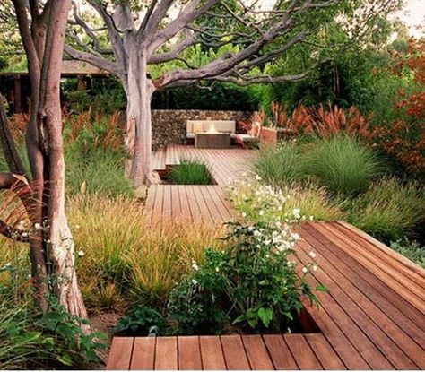 Decks – something for every taste and every style of home… – The Owner-Builder Network Small Urban Garden Design, Small Urban Garden, Small City Garden, Urban Garden Design, Drought Tolerant Garden, Wooden Deck, Garden Pictures, Kit Home, City Garden