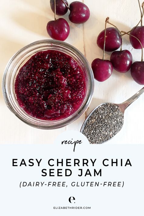 Healthy Recipes Breakfast, Chia Seed Jam Recipe, Clean Lunch, Chia Seed Jam, Dinner Vegetarian, Chia Recipe, Healthy Foods To Make, Chia Seed Recipes, Dairy Free Gluten Free