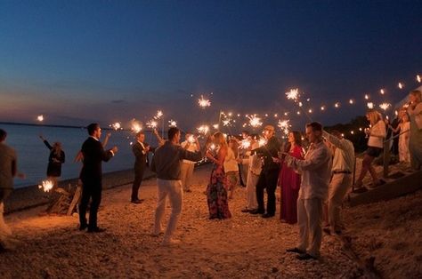 Community Post: 18 Photos That Prove Sparklers Are A Must At Your Wedding Bonfire Wedding, Travel Inspired Wedding, Beachy Chic, Outdoors Birthday Party, Beach Party Outfits, Beach Party Decorations, Beach Party Dress, Outdoor Birthday, Beach Bonfire