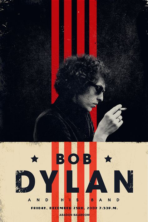 Poster Collection on Behance Event Posters, Live Music Poster Design, Bob Dylan Poster, Poster Musik, Concert Poster Design, Band Rock, Plakat Design, Rock Posters, Music Design