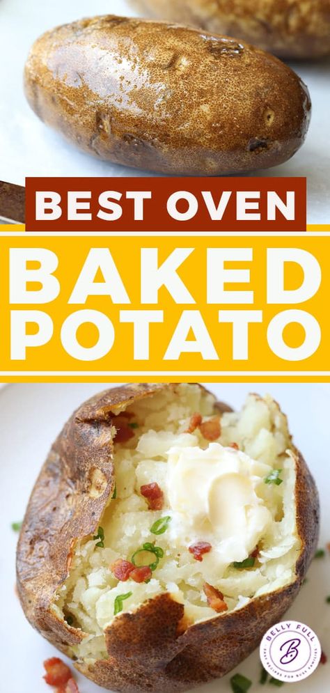 How To Cook Bake Potatoes In The Oven, Easy Way To Make Baked Potatoes, Making Baked Potatoes In The Oven, How Long To Cook Large Baked Potatoes, Essen, Best Potatoes For Baked Potatoes, Baked Potato In Oven With Foil, Restuffed Baked Potatoes, Easy Bake Potatoes In Oven