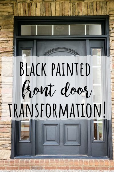 Black Front Door Ideas With Sidelights, Painted Front Doors With Sidelights, Painted Front Door With Sidelights, Front Entry Ideas Exterior, 2023 Front Door Trends, Front Door And Shutter Colors Ideas, White Front Door Exterior, Black Interior Front Door, Black Doors Interior