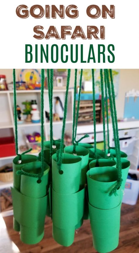 Orangutan Activities For Preschool, Jungle Animal Theme Preschool, Habitat Theme Preschool, Safari Binoculars Craft, Preschool Binoculars Craft, Science Animal Activities Preschool, Safari Literacy Activities, Preschool Habitat Crafts, Jungle Week Activities