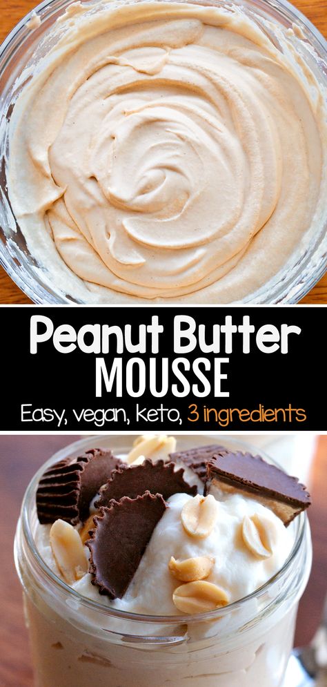 Coconut Milk Recipes Dessert, Recipe Dessert Easy, Keto Peanut Butter Mousse, Recipes Using Coconut Milk, Coconut Milk Dessert, Milk Recipes Dessert, Dairy Free Pudding, Whipped Peanut Butter, Peanut Butter Dip