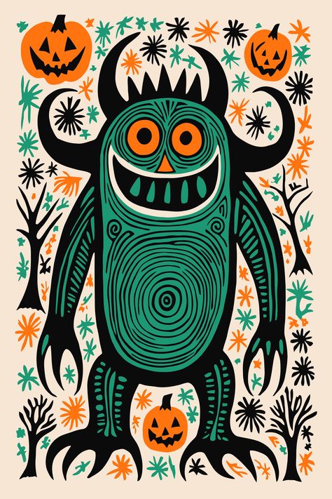 Perfect to banish those blank walls and bring art to your space. Our posters are giclée-printed on premium 190gsm, acid-free paper for sharp, high-quality images and super vibrant colors. Spooky Art Ideas, Linocut Ideas, Printmaking Ideas, Halloween Art Projects, Spooky Art, Linocut Art, Cool Wall Art, Inkjet Printing, Paper Cut Art