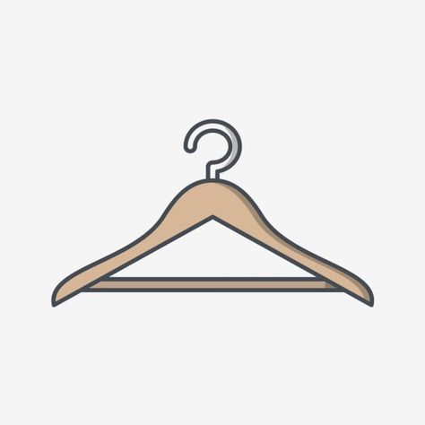 Paper Duck Clothes Hanger, Clothes Hanger Drawing, Hanging Clothes Illustration, Hanger Drawing, Hanger Illustration, Fashion Symbols, Clothing Icon, Clothes Icon, Cloth Hangers