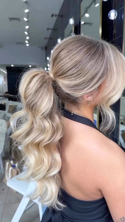 Hair For Wedding Bridesmaid Up Dos, Slick Back Wedding Ponytail, Rehearsal Dinner Hair For Bride Half Up Half Down, Wedding Hairstyles With Short Veil, Wedding Guest Hairstyles Hollywood Waves, Bridesmaid Makeup Black Hair, Long Bridal Ponytail, Bridal Hair For Blondes, Bridesmaid Hair Inspo Ponytail