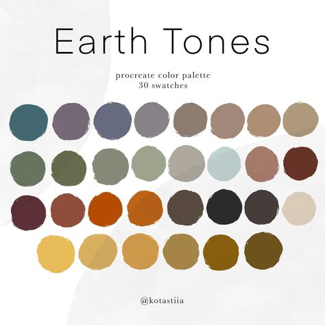 Earth Tones Color Palette 30 Handpicked Swatches for - Etsy Earth Tones Color Palette, Colour Palletes, Earth Colour Palette, Earth Tone Color Palette, Earthy Bedroom, Earth Tone Color, Earthy Color Palette, Nature Color Palette, Earth Tone Colors