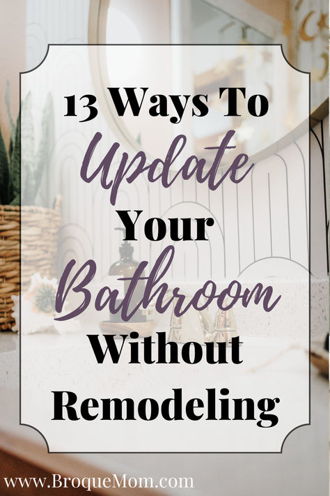 Bring New Life To Your Bathroom Without Remodeling - Small Half Bathroom Makeover, Bathroom Update Diy, Half Bathroom Makeover, Update Small Bathroom, Cheap Bathroom Makeover, Easy Bathroom Makeover, Bathroom Makeovers On A Budget, Small Half Bathroom, Affordable Bathroom Remodel