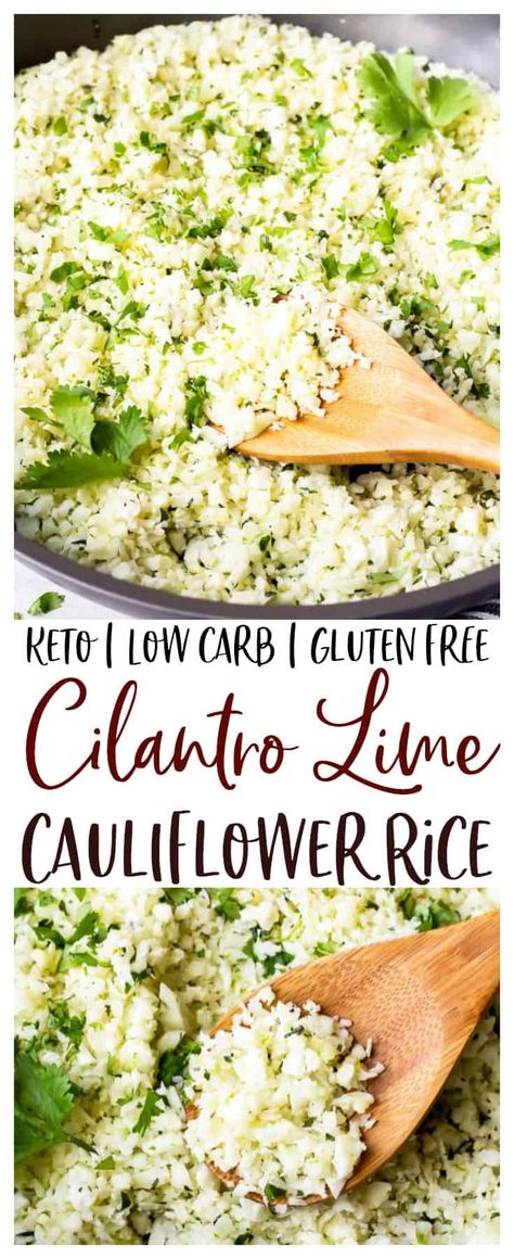 Cauliflower Rice Recipes Healthy, Gluten Free Side Dish, Coconut Cauliflower Rice, Coconut Cauliflower, Gluten Free Side, Lime Cauliflower Rice, Healthy Rice Recipes, Cauliflower Recipes Healthy, Cilantro Lime Cauliflower Rice