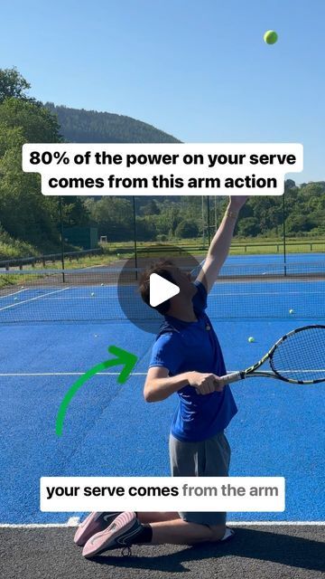 Online Tennis Instruction | OTI | Tennis coaching on Instagram: "Almost 80% of the power on your serve comes from the arm action, only 20% comes from the legs…  That’s not to say the legs are not important, since they are a vital component! But it’s more important you develop a good arm action first, and then add the legs to that!  Here is @jamesludlow_tennis explaining this in more detail   #tennis #tennistips #serve #servepower #tennisdrills" Coaching, Tennis, Instagram, Tennis Coaching, Agility Workouts, Tennis Serve, Tennis Drills, Tennis Tips, Tennis Coach