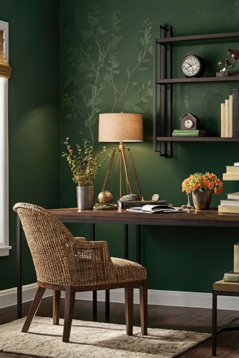 Discover the allure of Forest Hills Green (BM 2137-20) in creating an Enchanted Woodland vibe for your office space. Dive into top paint trends of 2024 for nature-inspired interiors. #Ad #homedecor #homedesign #trendgirlApartment #Painthome #interiorarchitecture Wall Colors Green Room Colors
Bright Room office Colors
Apartment Renovation
Home office Remodeling
Modern Paint Colors
2024 Forest Green Home Office, Hunter Green Paint Colors, Home Office Green Walls, Nature Themed Office, Office Green Wall, Green Home Office Ideas, Nature Inspired Office, Forest Theme Bedroom, Green Office Design