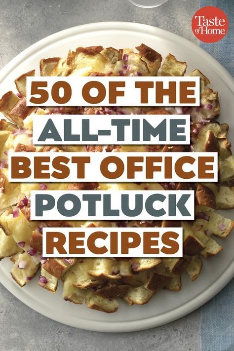 50 of the All-Time Best Office Potluck Recipes Main Dishes For A Crowd Potlucks, Potluck Recipes For A Crowd Main Dishes, Potluck Crowd Pleasers, Casseroles For A Crowd Potluck Recipes, Great Potluck Dishes, Office Pot Luck Ideas, Potluck Main Dish For A Crowd, Main Dish For Potluck Parties, Easy Pot Luck Dishes For A Crowd