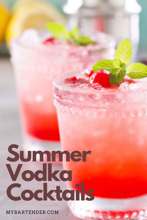 summer vodka cocktails Large Batch Vodka Drinks, Fruity Vodka Cocktails, Strawberry Vodka Cocktails, Easy Mixed Drinks With Vodka, Lemonade Vodka Drinks, Sweet Vodka Drinks, Watermelon Cocktail Vodka, Vodka Lemonade Cocktails, Peach Vodka Cocktails