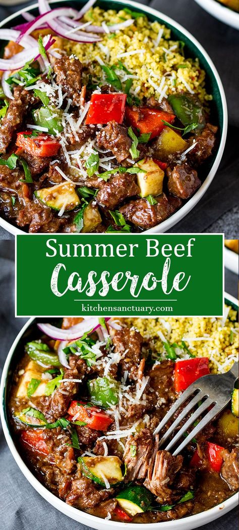 Summer Recipes Dinner, Summer Eating, Think Food, Beef Casserole, Beef Recipes For Dinner, Beef Dinner, Summer Dinner, Beef Dishes, Cooker Recipes