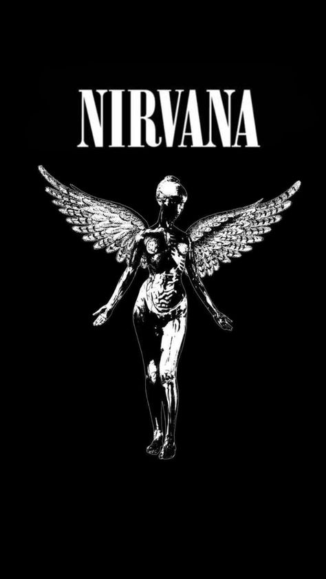 #myfirstshuffle In Utero Black And White, Band Posters Nirvana, Logo Nirvana, Nirvana Wallpaper, Nirvana Art, Gothic Things, Nirvana Poster, Poster Rock, In Utero