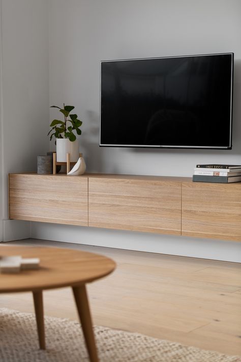 t&c residence — Colindale Design Media Room Tv Unit, Floating Media Shelf Under Tv, Long Wall Cabinet, Entertainment Unit Ideas Living Rooms, Lounge Room Cabinetry, Floating Media Unit, Tv Unit Joinery, Under Tv Mount, Floating Tv Units