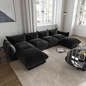 Modern Black Couch Living Room, Modern Black Couch, Dark Couch Living Room, Black Sectional Living Room, Black Couch Living Room Decor, Minimalist Modern Living Room, Dark Couch, Sofa Gris, Black Sofas