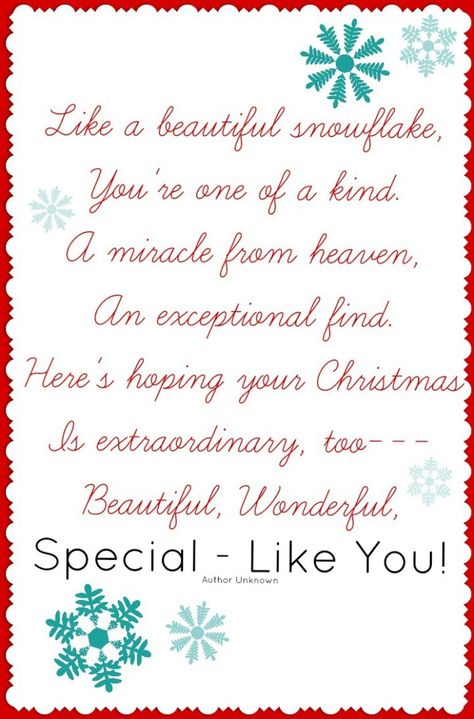 Christmas Card Sayings, Natal, Snowflake Poem, Christmas Card Verses, Christmas Verses, Christmas Card Messages, Christmas Sayings, Primary Chorister, Christmas Sentiments