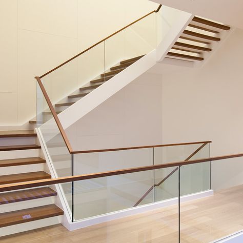 Frameless Glass Railing, Keokuk Iowa, Glass Balcony Railing, Glass Staircase Railing, Glass Stair, Glass Railing Stairs, Indoor Railing, Frameless Glass Balustrade, Glass Railing System