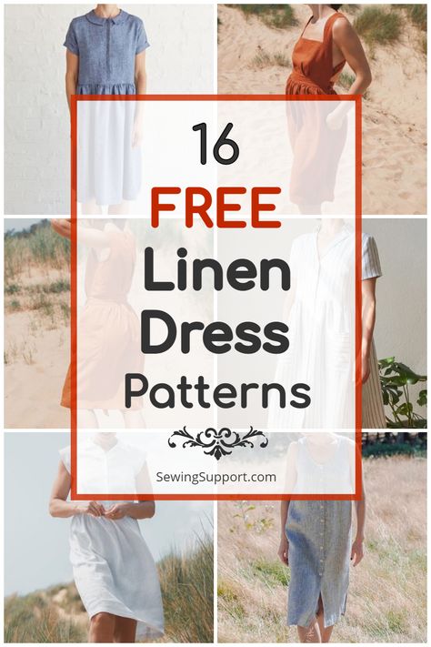 Free Linen Dress Patterns Linen Dress Patterns, Pinafore Dress Pattern, Tunic Dress Patterns, Linen Dress Pattern, Summer Dress Sewing Patterns, Pinafore Pattern, Dress Sewing Patterns Free, Sundress Pattern, Sewing Patterns Free Women