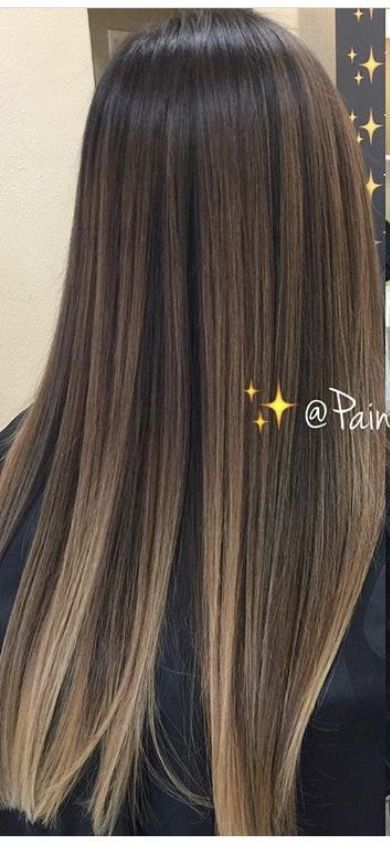 Straight Hair Brunette, Hair With Highlights Brown, Highlights Brown Hair Balayage, Straight Brunette Hair, Balayage Straight, Balayage Straight Hair, Brown Straight Hair, Black Hair Balayage, Best Hair Color