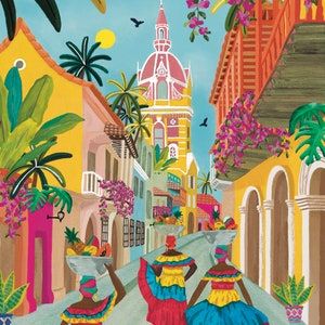 Colombian Art, L Wallpaper, City Poster, Art Tropical, Decoration Birthday, Arte Inspo, Travel Illustration, Art Et Illustration, Tropical Art