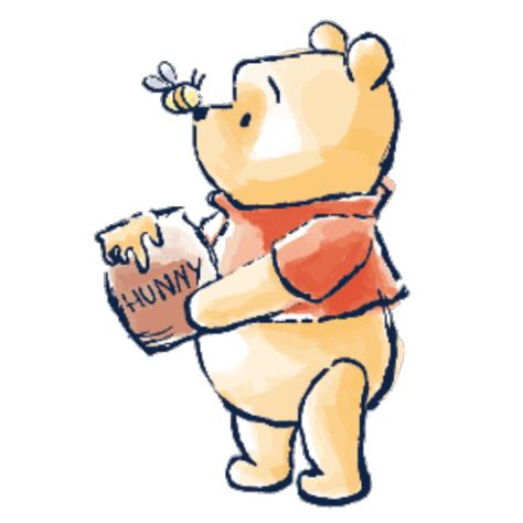 Disney Characters Winnie The Pooh, Winnie The Pooh Transparent, Pooh Bear Doodles, Winnie The Pooh Drawings Sketches, Pooh Bear Painting Canvas, Pooh Bear Watercolor, Winnie The Pooh Paintings Easy, Winnie The Pooh All Characters, Winnie Pooh Drawing Easy