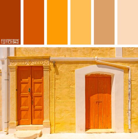 Color Palette: Burnt Orange, Tangerine and Sand. If you like our color inspiration, sign up for our monthly trend letter - http://patternpod.us4.list-manage.com/subscribe?u=524b0f0b9b67105d05d0db16a&id=f8d394f1bb Burnt Orange Paint, Orange Paint Colors, Analogous Color Scheme, Orange Palette, Yellow Palette, Orange Color Schemes, Orange Color Palettes, Pool Colors, Color Palette Yellow