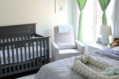 A Simple Nursery & Guest Room - Simply Every Office Nursery Combo, Guest Room Nursery, Grandchildren Bedroom, Guest Room Combo, Nursery Guest Room Combo, Apartment Nursery, Baby Room Set, Nursery Set Up, Spare Bedroom Office