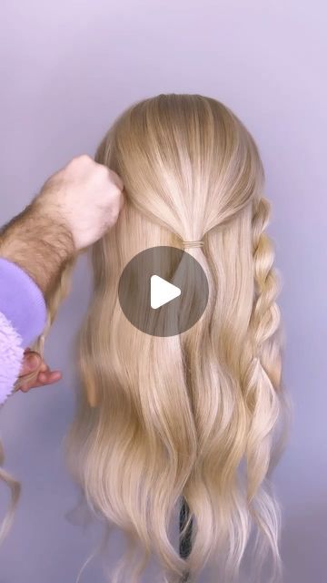 Joseph I'Anson on Instagram: "Looking for a cute half up style? Then you need this tutorial easily create this twisted halfup style in minutes….  🤍  L’IMAGE Mannequin - “DENISE” from @equip_the_creative use code Joseph10 at the checkout to get 10% off your order.   Created using @revlonprofessionaluk style Masters  #hairtutorial #hairup #hairupdo #hairdo #hairdosimple #updo #updos #updohairstyles #hairups #hairstyles #hairideas #Weddinghair #hairwedding #bridalhair #reel #reels #igreels #ighair #hairfashion #hairhack #hairgoals #updostyles #upstyle #tutorialhair #hairart #reelitfeelit #bridalhair #bridesmaidhair #bridalhairinspo #halfupstyle    @behindthechair_com  @markleesonsalons @nextlevelhairstylists @hairbrained_official @limage_gmbh @hairtutorial4you @hairstyles_ideas__ @i.love.hai How To Do Braided Half Up Half Down, Half Updo Twist, Half Up Homecoming Hairstyles, Half Up Wedding Hairstyles Tutorial, Wedding Hairstyles Half Up Half Down Side Simple Hair Tutorials, Half Up Do Bridesmaid Hair, Long Hair Styles Half Up Half Down, Bridesmaid Hair Tutorial Step By Step, Diy Wedding Guest Hair Half Up