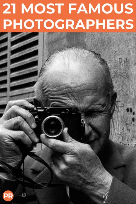 Photographs are legacies passed onto future generations. FInd out who the 21 most iconic and famous photographers are that paved the way for others. #famous #photographers #photography #history Famous Photography Portraits, Best Photographers In The World, Famous Black And White Photography, Documentary Photography Portraits, Portrait Of Photographer, Famous Portraits Photography, Classic Portrait Photography, Artist Portrait Photography, Famous Street Photographers