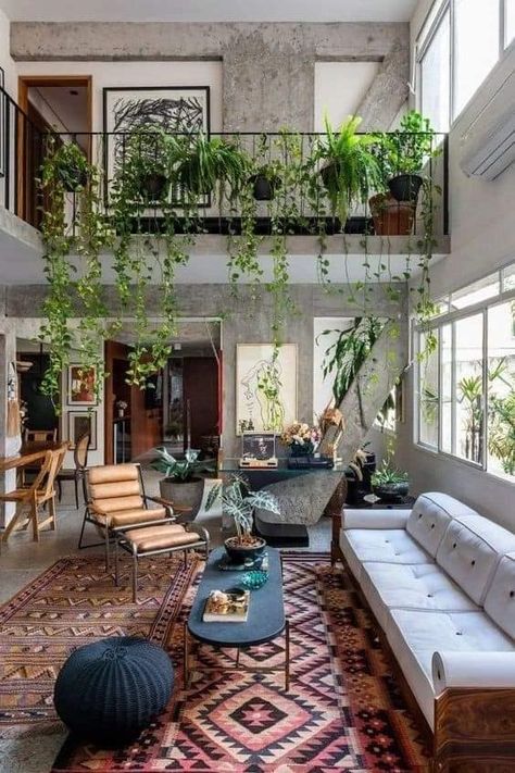 Inspiración Vintage.. Decoración Duplex Apartment Ideas, Casa Open Space, Loft Style Apartments, Asma Kat, Casa Country, Casa Vintage, Duplex House Design, Dream Studio, Loft House