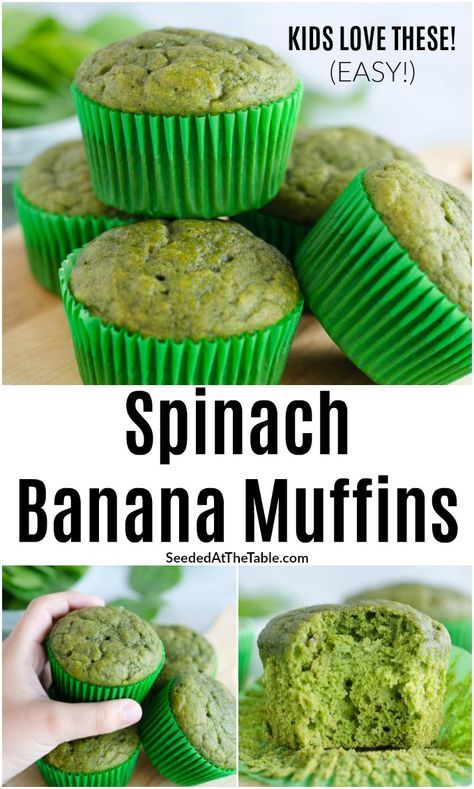 Hulk Muffins, Spinach Banana Muffins, Groente Muffins, Green Muffins, Healthy Muffins For Kids, Sugar Free Muffins, Spinach Muffins, Baby Led Weaning Recipes, Healthy Baby Food