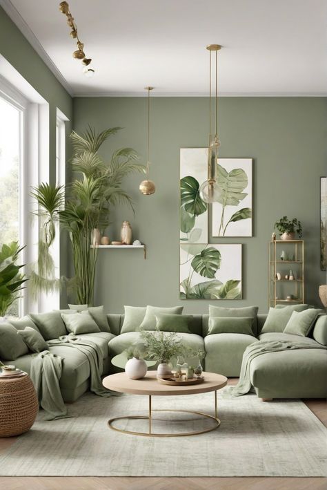 1. Interior Design Inspiration
2. Modern Living Spaces
3. Serene Home Decor
4. Green Room Makeover Sage Color Living Room Ideas, White Living Room Green Accents, Living Room Green Couch Colour Schemes, Living Room Designs 2024 Trends, Living Room Design Green, Sage Living Room, Green Sofa Living, Sage Green Living Room, Green Walls Living Room