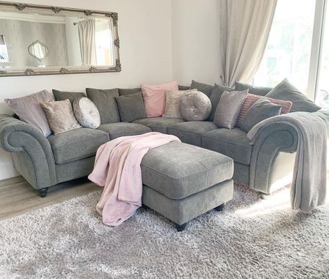 Sofa Club (@sofaclub.uk) • Instagram photos and videos Curtains And Pelmets, Silver Sofa, Grey Sofa Living Room, Narrow Living Room, Gorgeous Sofas, Furniture Showroom, Living Room Spaces, Decor Home Living Room, Living Room Inspo